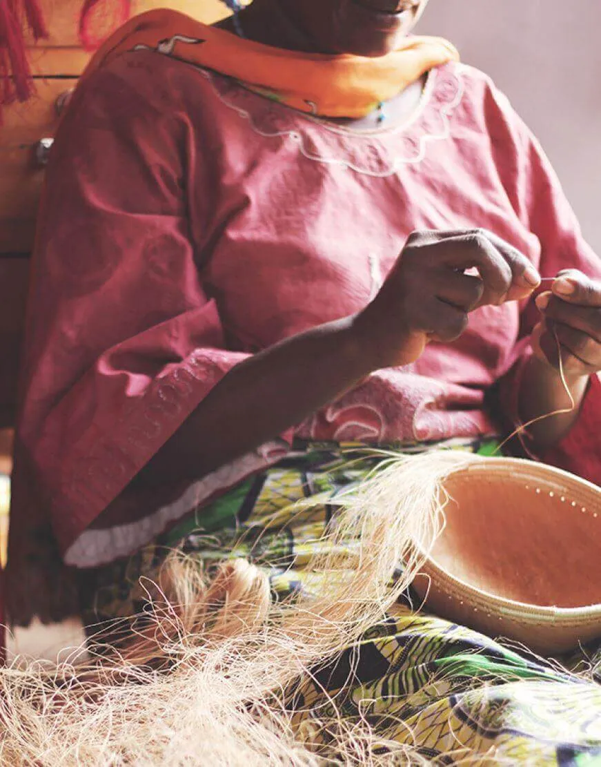 Copabu Wooden   Woven Bowl