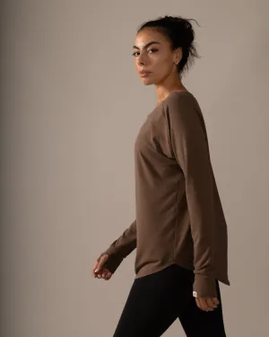 Cozy Long Sleeve Shirt - Hazelnut