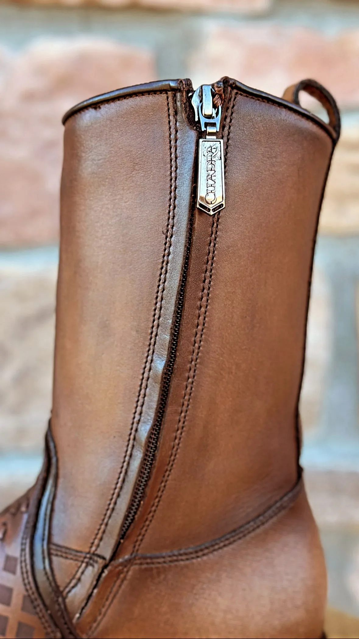 Cuadra Maple Laser & Woven Narrow Square Toe Boots CU674