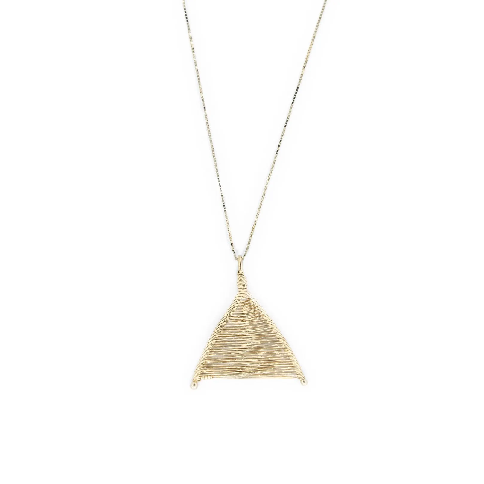 Delu - 14k Gold Wishbone Necklace (with Chain)