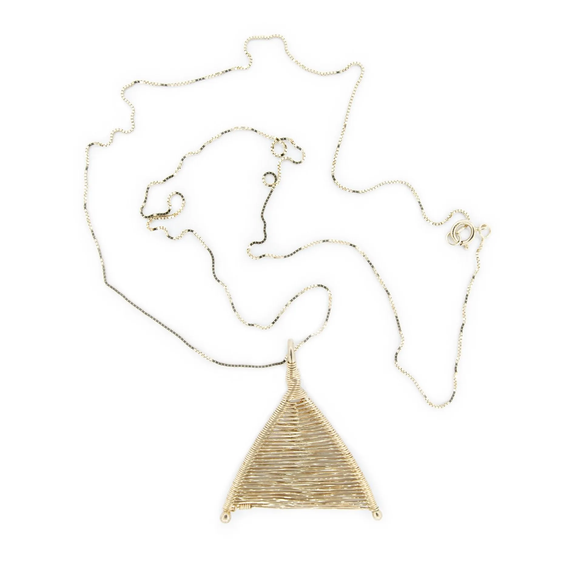 Delu - 14k Gold Wishbone Necklace (with Chain)