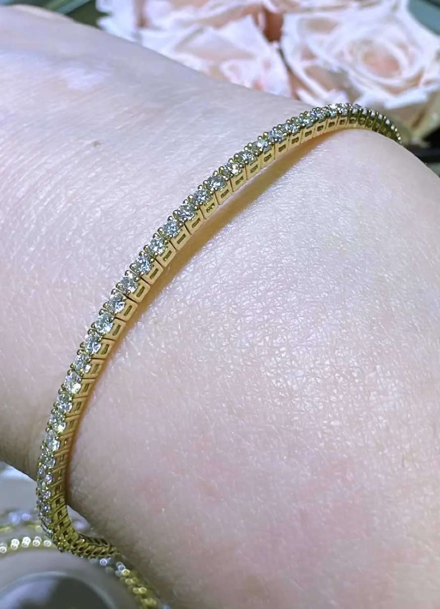 Diamond Semi Flexible Bangle Bracelet 1.14ct tw