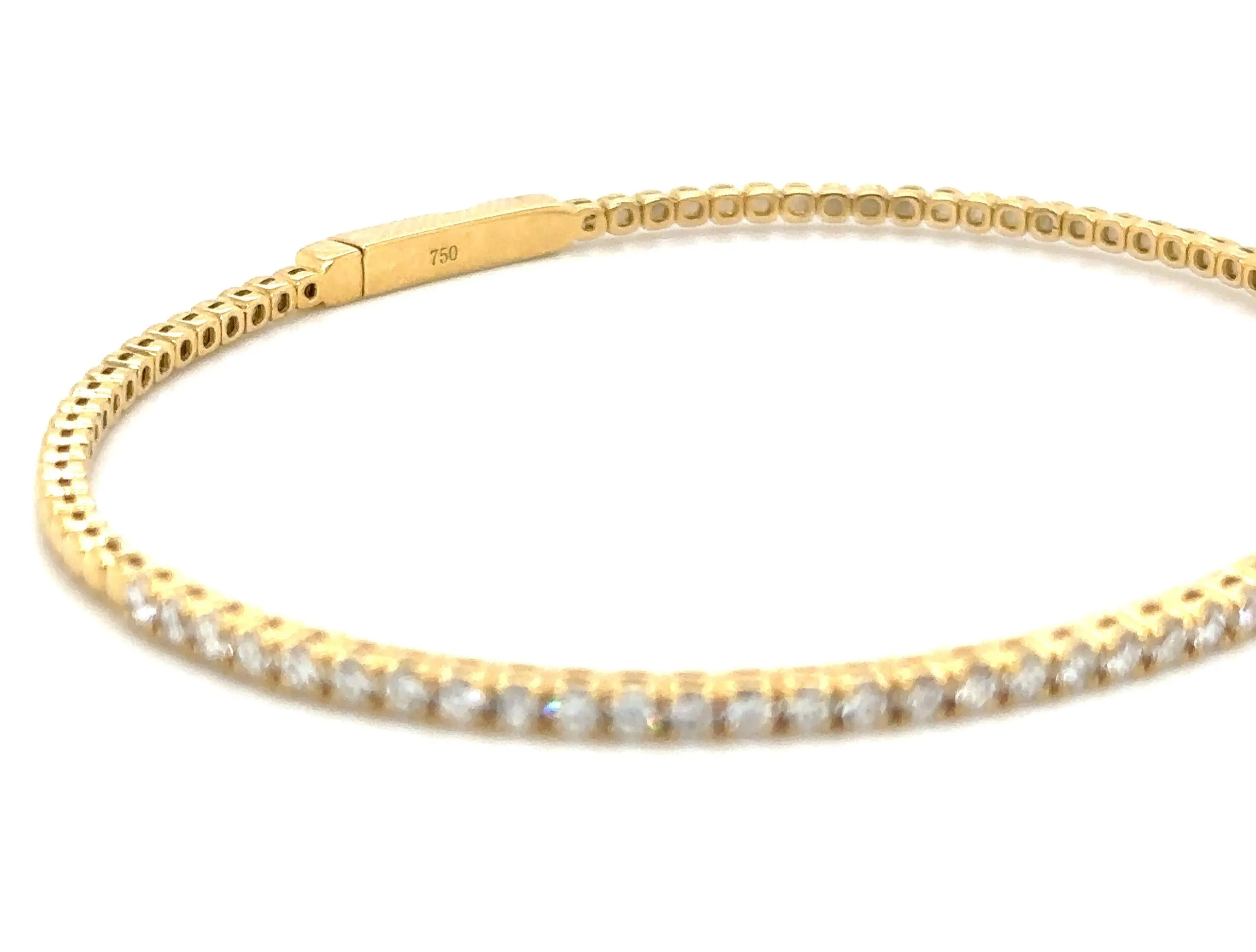 Diamond Semi Flexible Bangle Bracelet 1.14ct tw