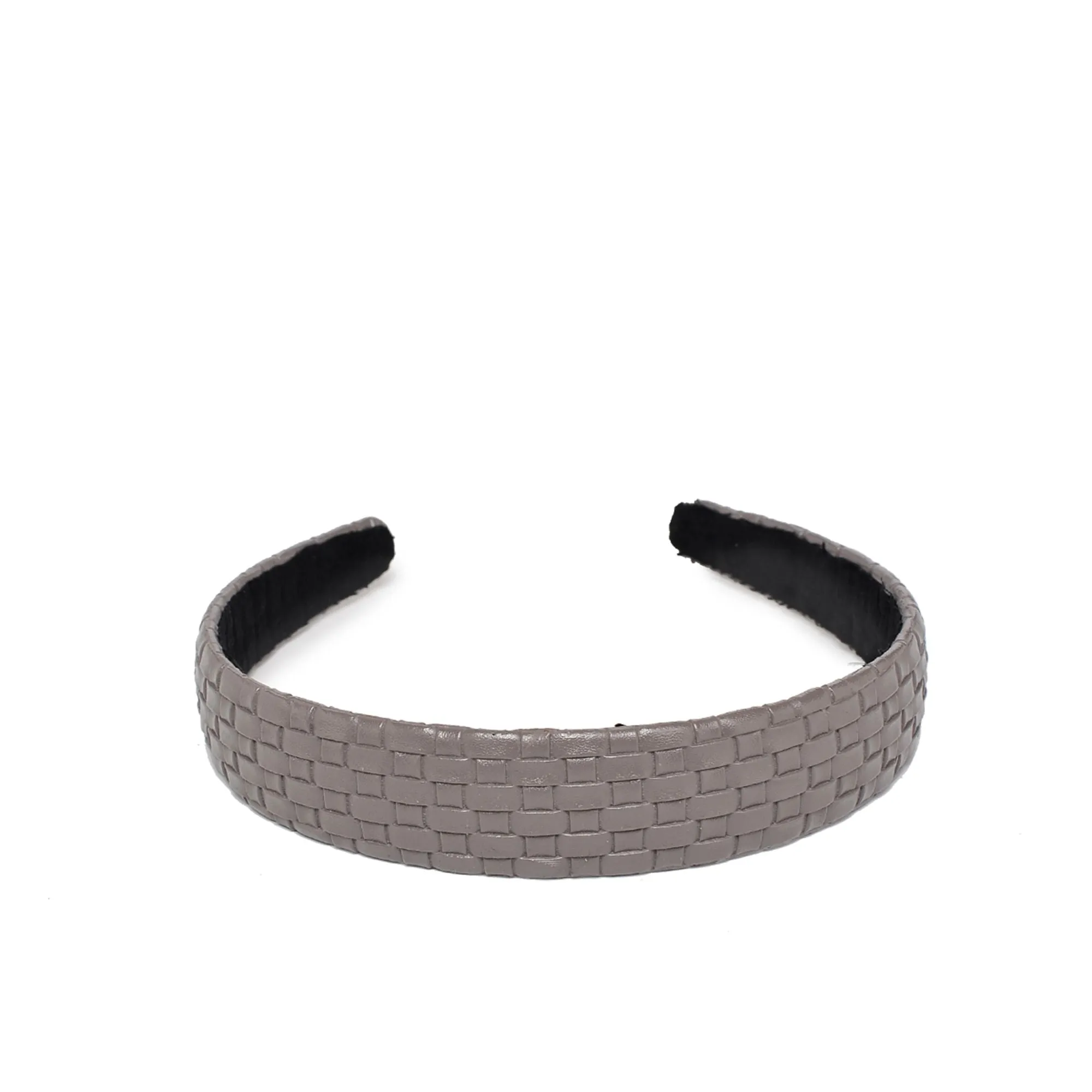 Embossed Woven Vegan Leather Headband Headband