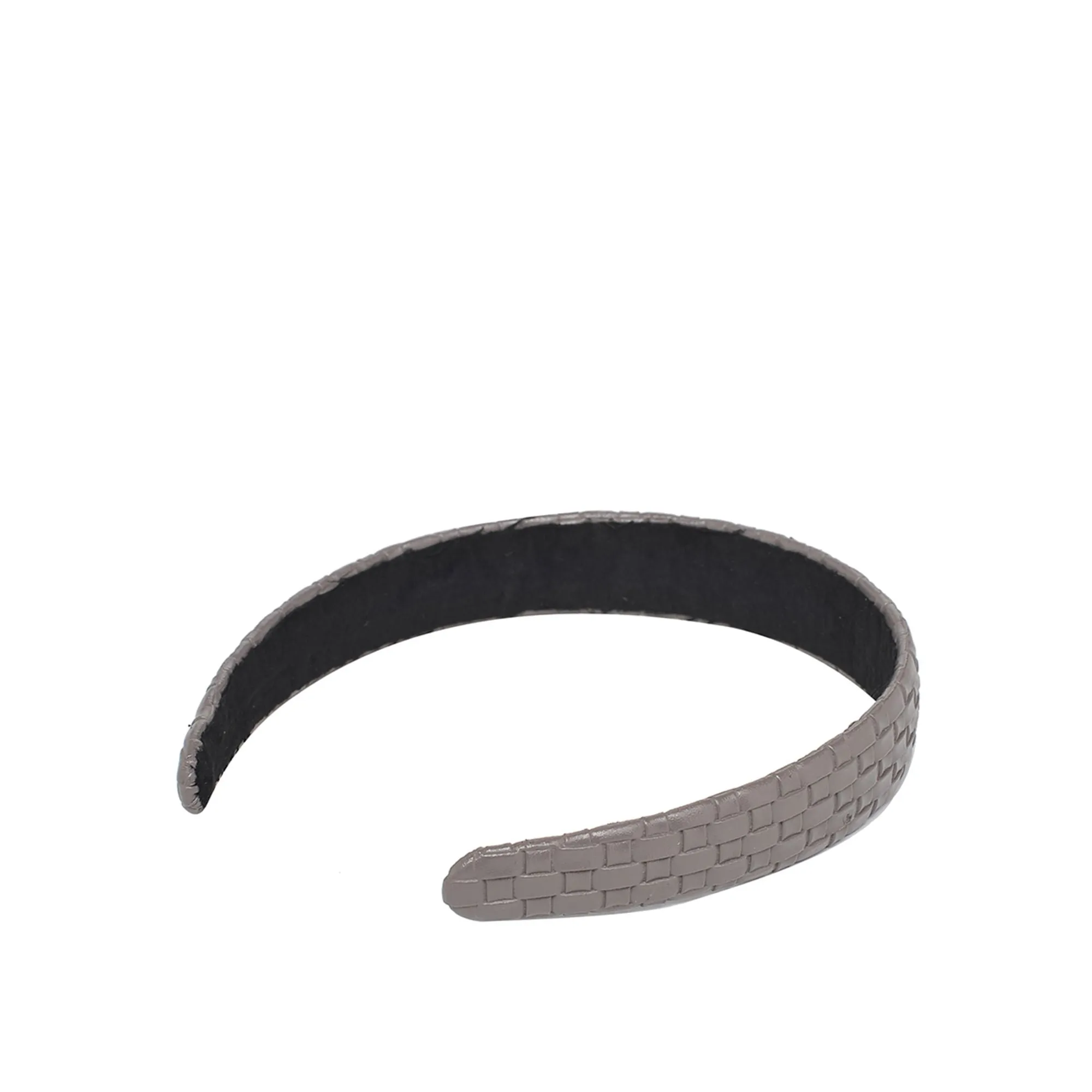Embossed Woven Vegan Leather Headband Headband