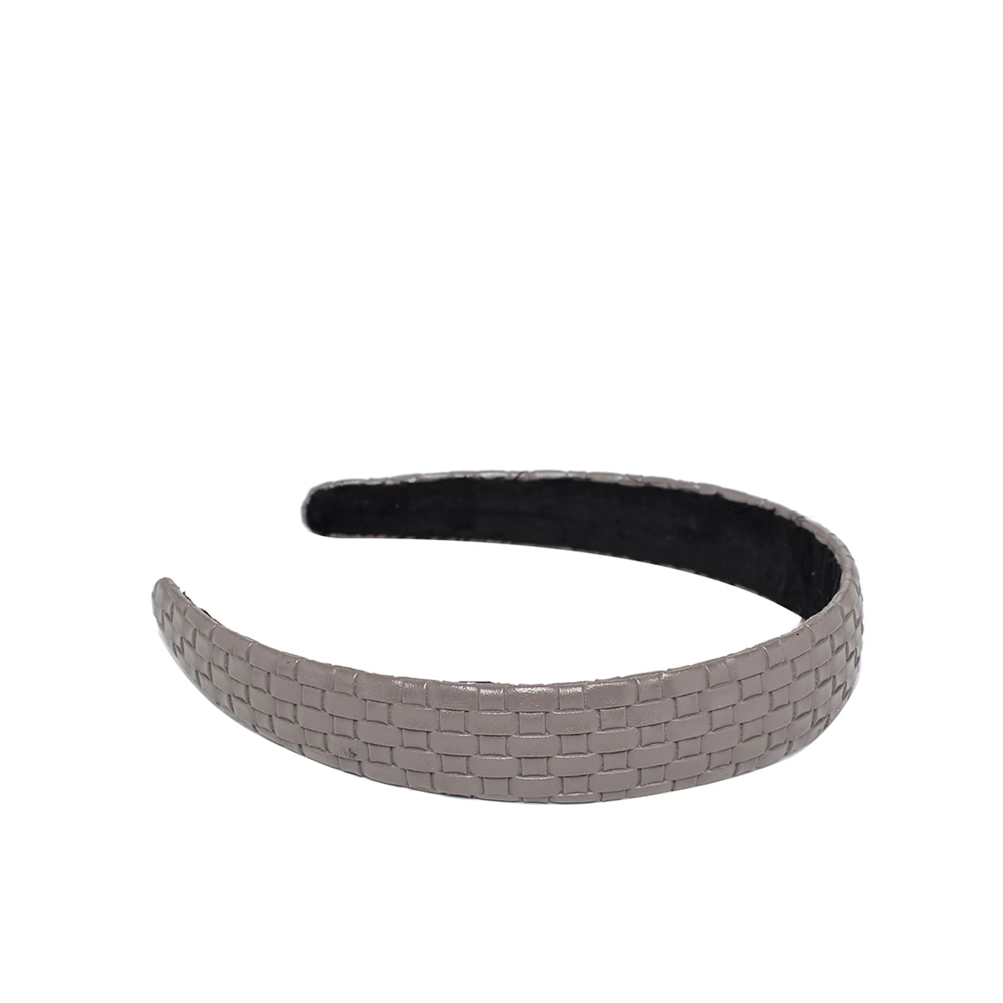 Embossed Woven Vegan Leather Headband Headband