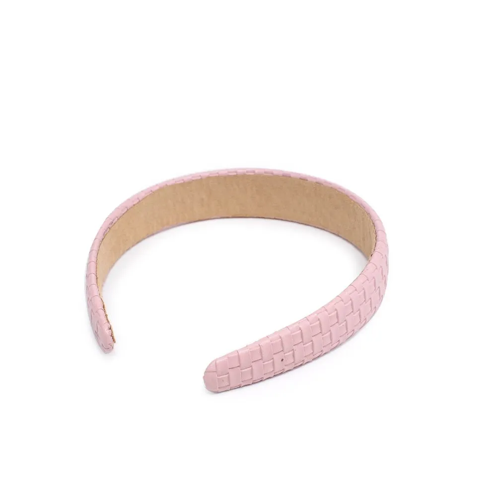 Embossed Woven Vegan Leather Headband Headband