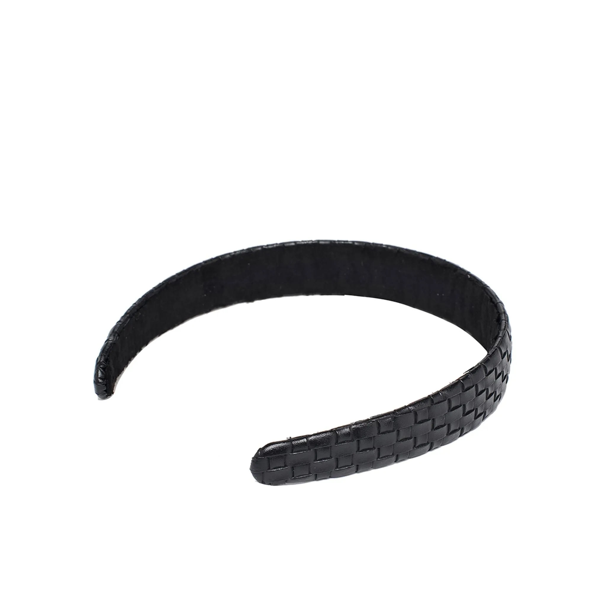 Embossed Woven Vegan Leather Headband Headband