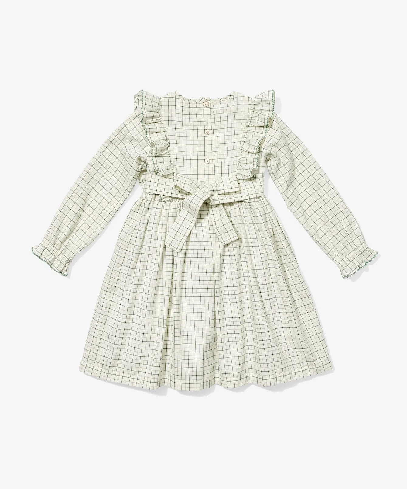 Emily Dress, Green Tattersall