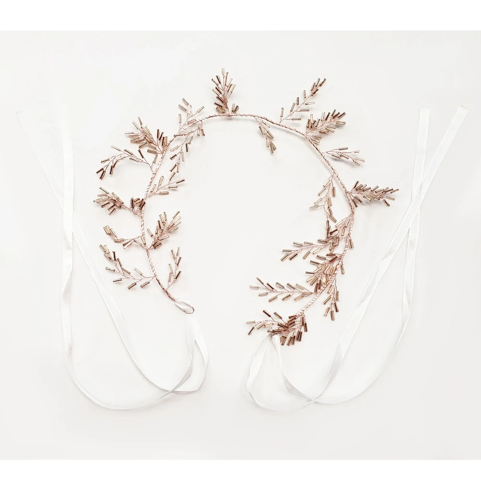 Flexible Leaflet Hair Vine (Rose Gold)