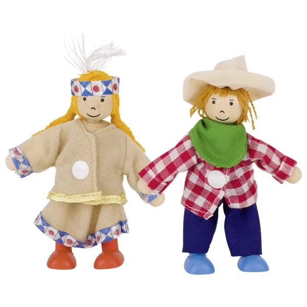 Flexible Puppets - Birte and Ben Dress-up Box Wooden Toys