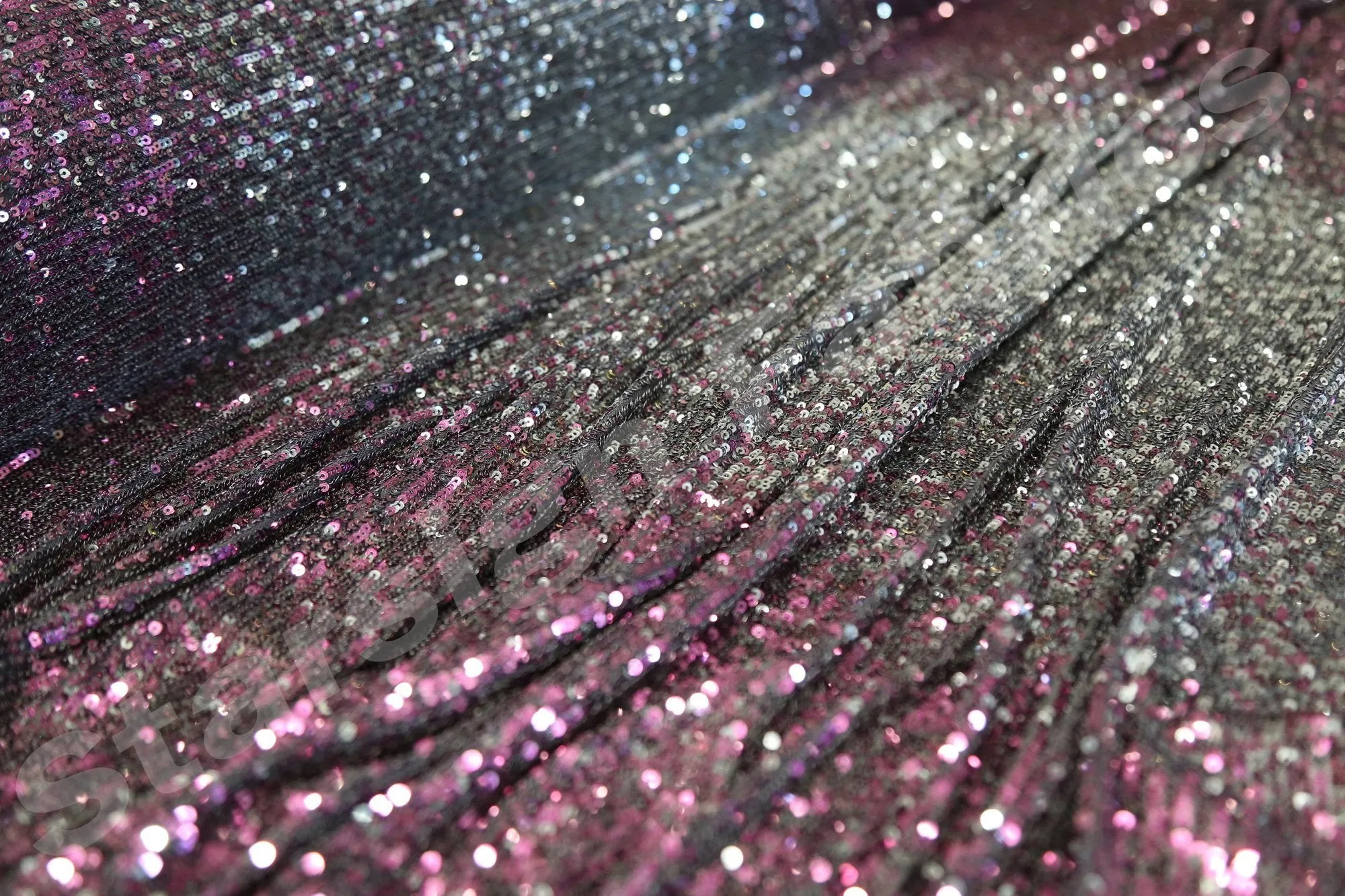 Flexible Sequin Embroidered Ombre Fabric Skin Powder
