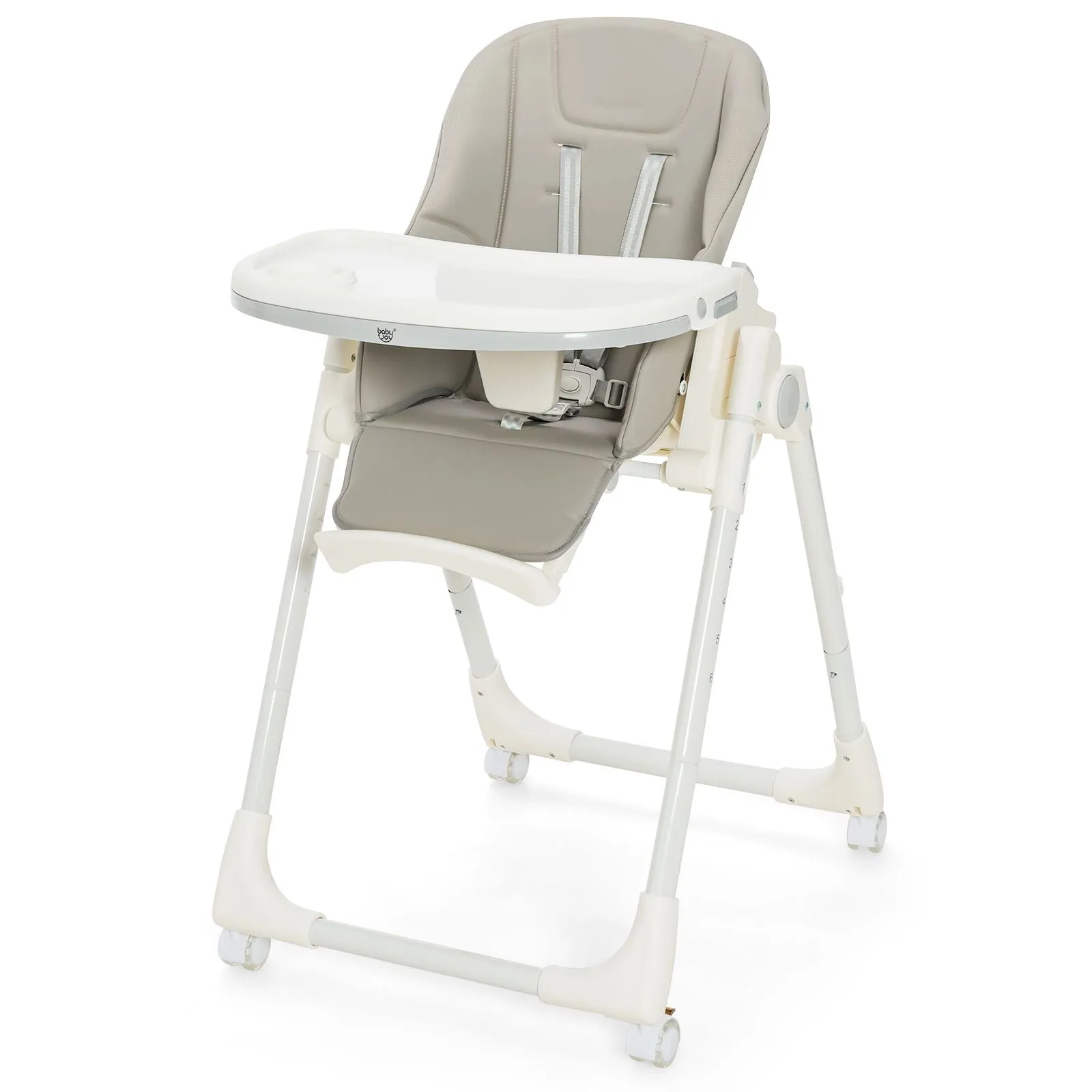 Folding | Reclining | Adjustable Baby High Chair | 5 Recline Positions |  Grey