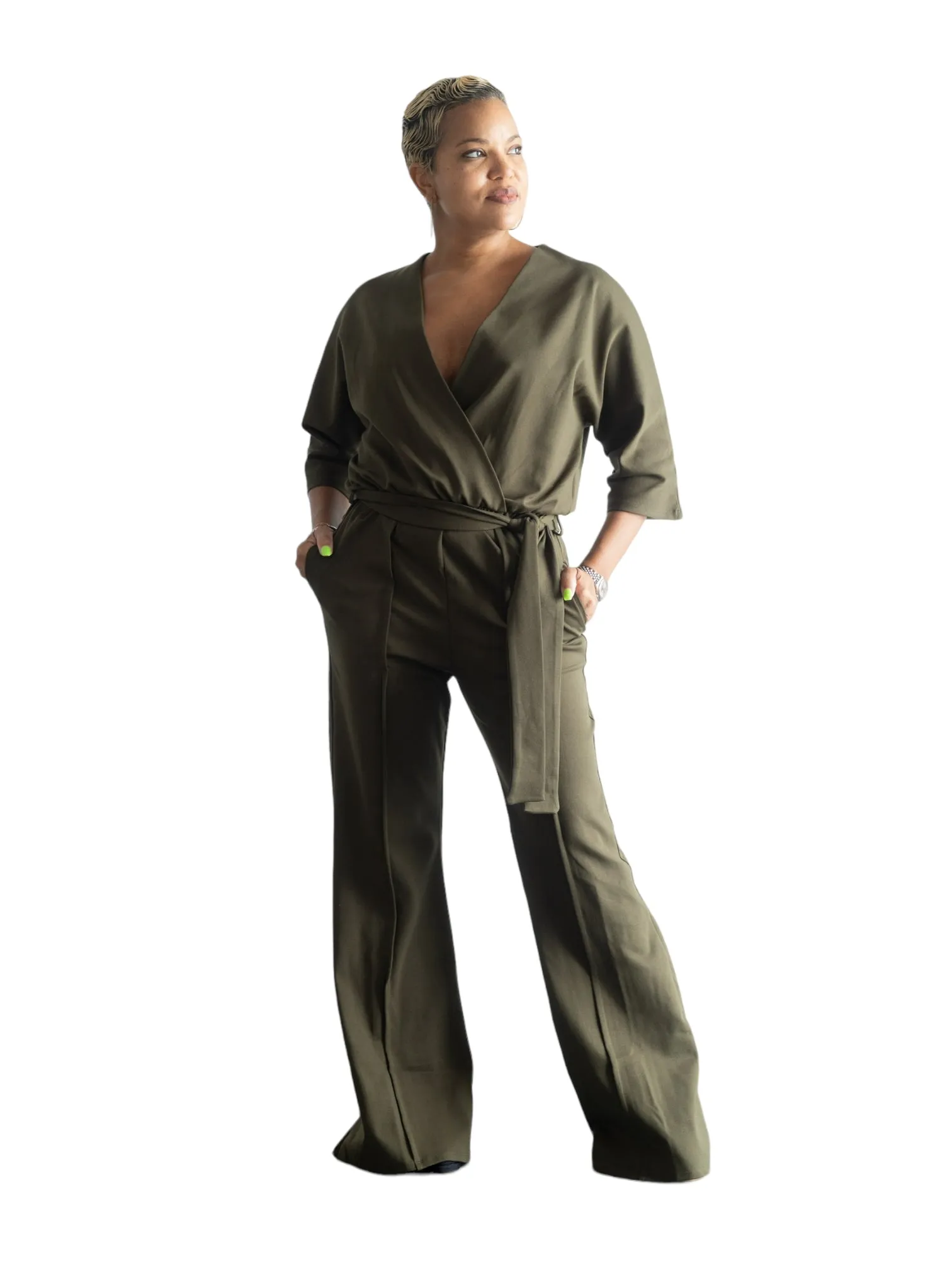Gail - Kimono Jumper - OLIVE - TN - 117