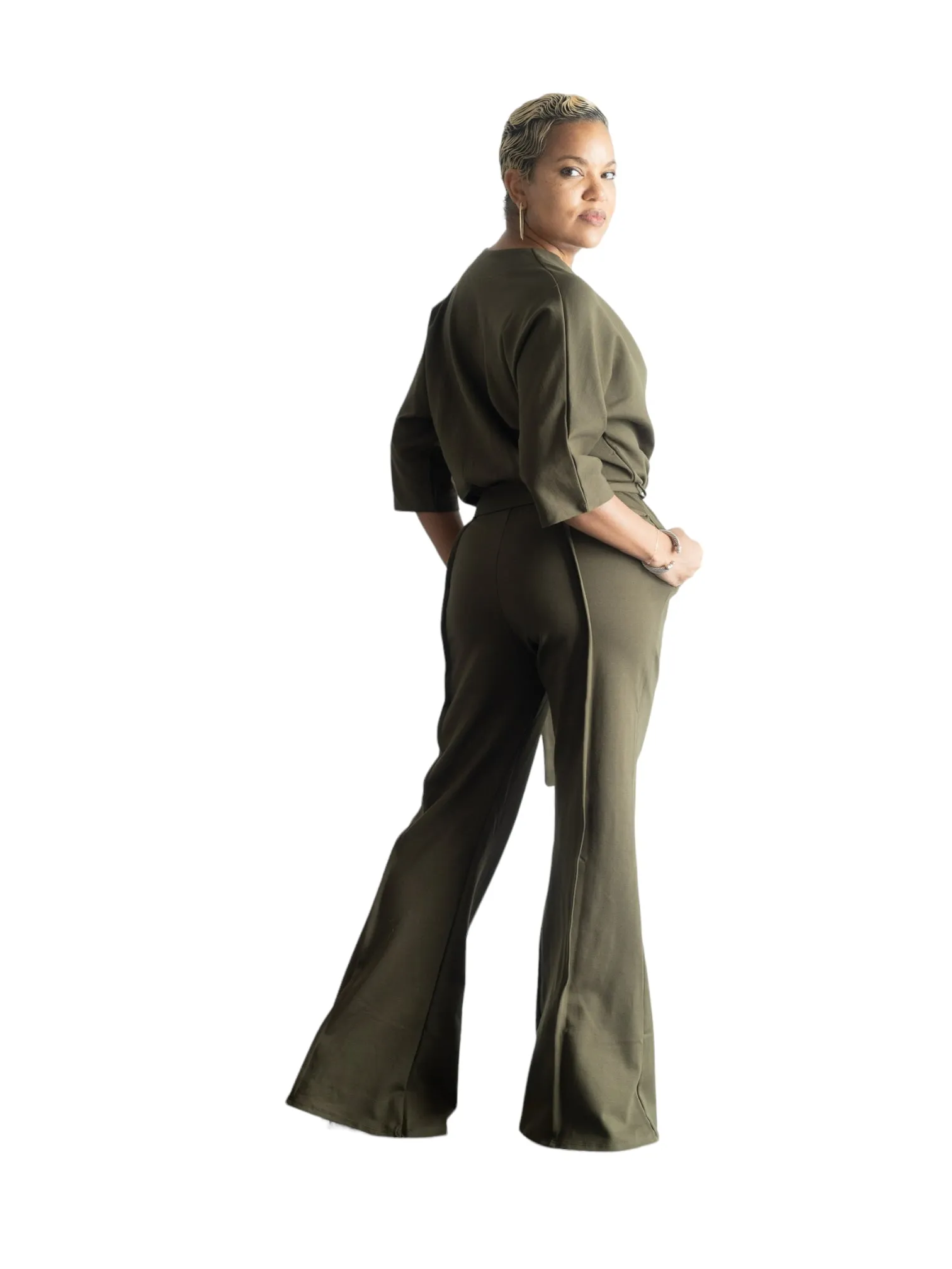 Gail - Kimono Jumper - OLIVE - TN - 117