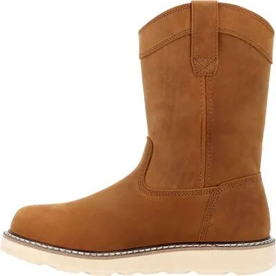 Georgia Men's Core 37 10" Soft Toe Waterproof Pull On Wedge Work Boot- Brown- GB00666