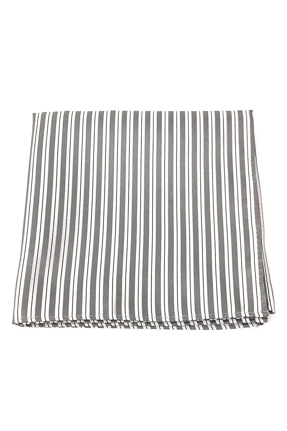 Grey Newton Stripe Pocket Square