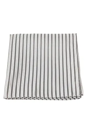 Grey Newton Stripe Pocket Square