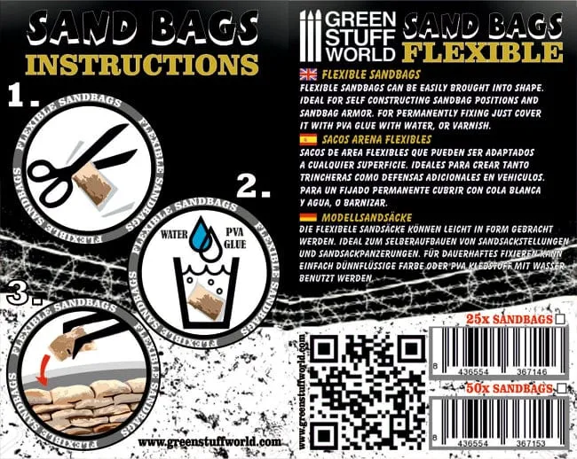 GSW Miniature Flexible Sandbags x25
