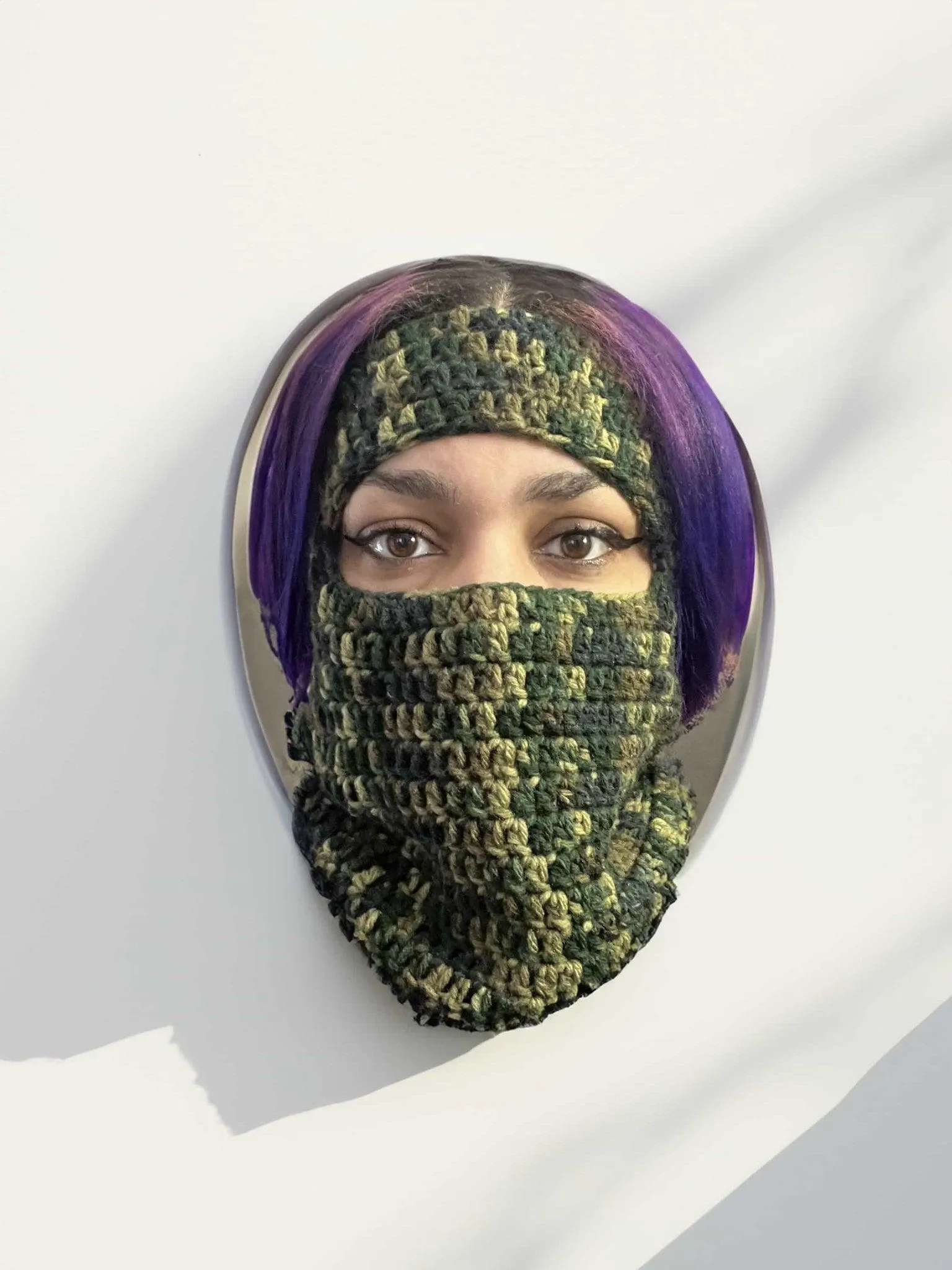 Hair Out Camo Balaclava