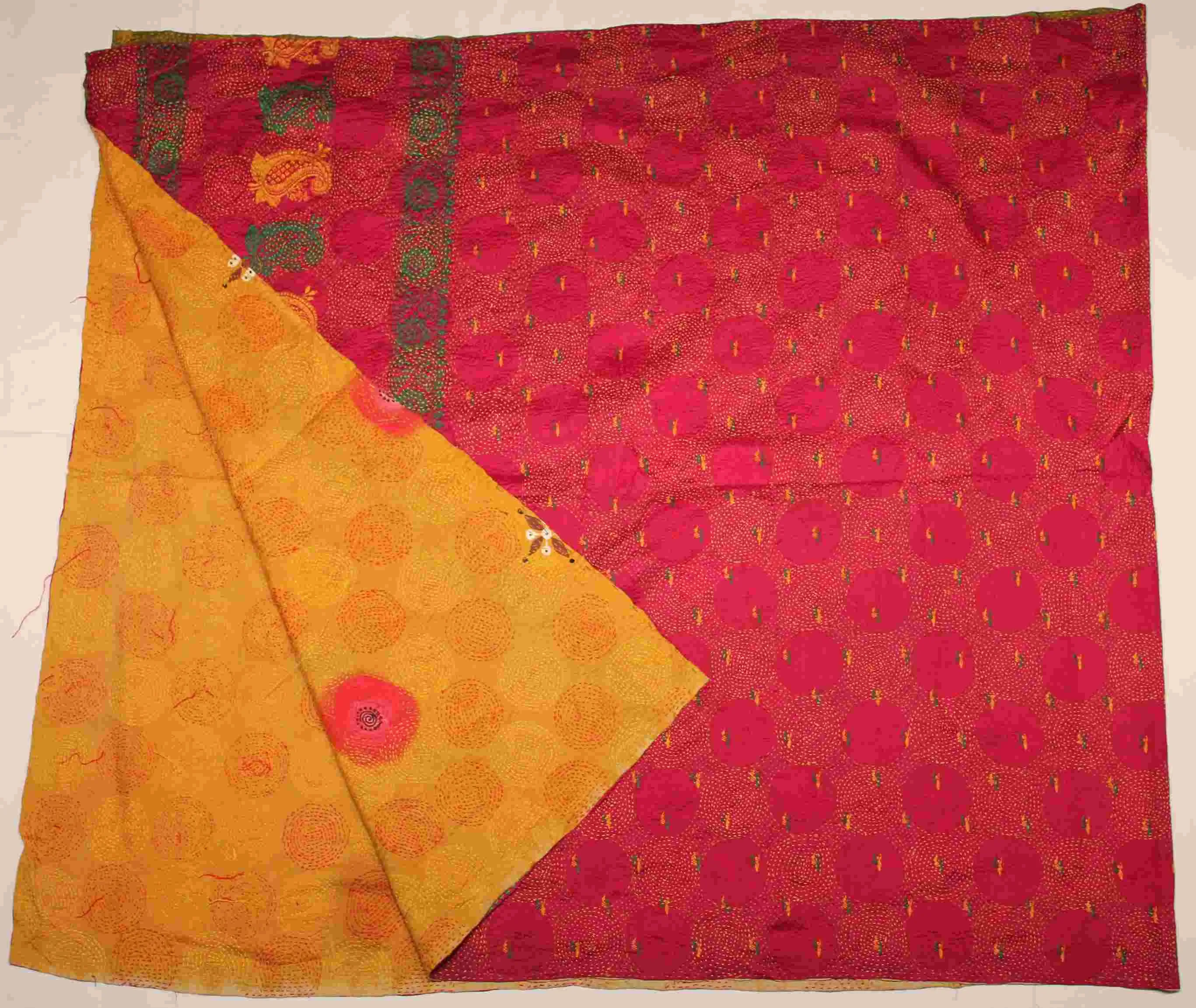 Hand-stitched Silk Throw