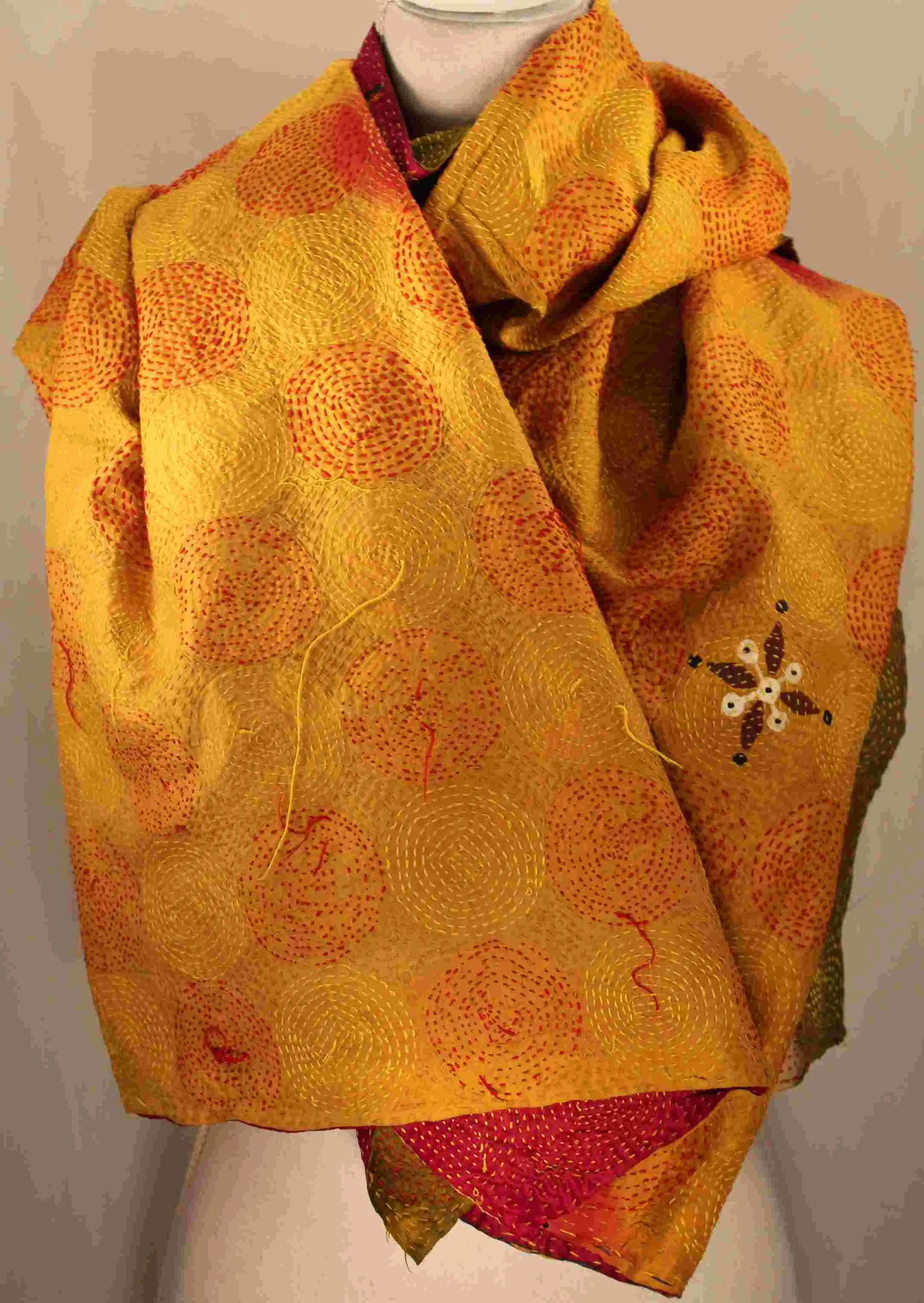 Hand-stitched Silk Throw