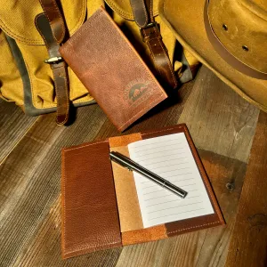 Handmade Bushcraft Field Note Kodiak Leather Notebook Diary (Includes Notebook and Pencil)