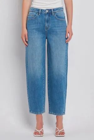 High Rise Barrel Leg Jeans