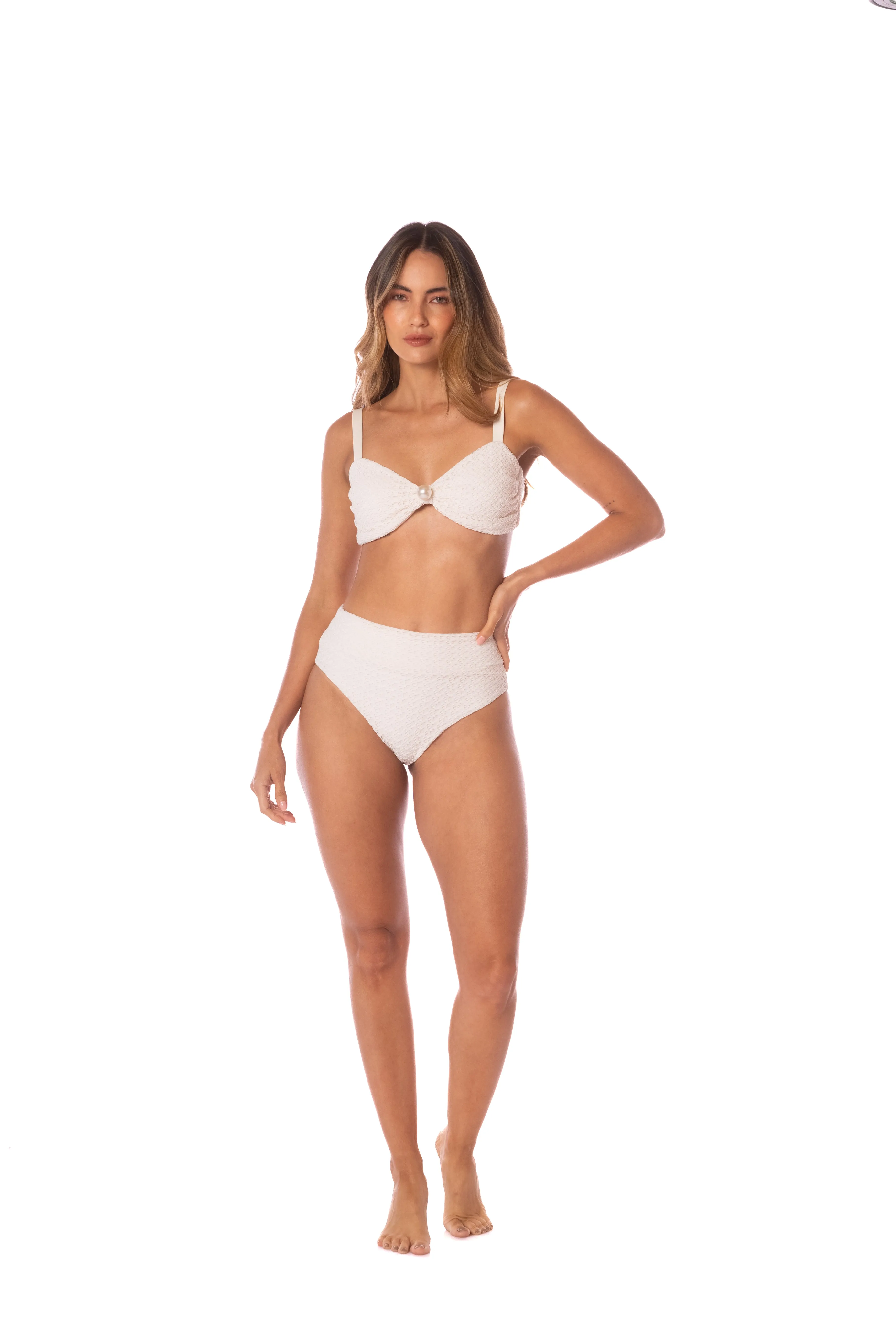 I'M WHITE MESH HIGH WAIST BOTTOM