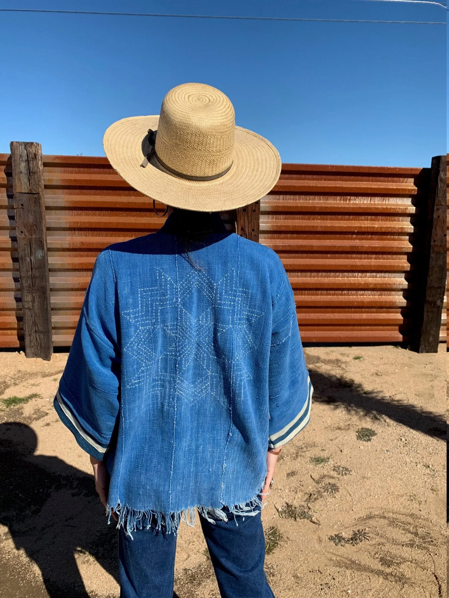 Indigo Sashiko Stitch Jacket