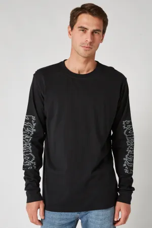 Jetpilot Razor L/S Mens Tee - Black/Black