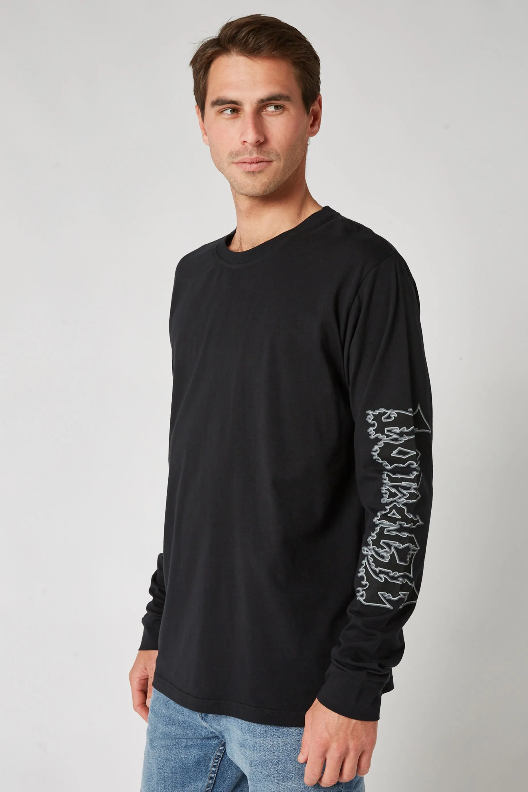 Jetpilot Razor L/S Mens Tee - Black/Black