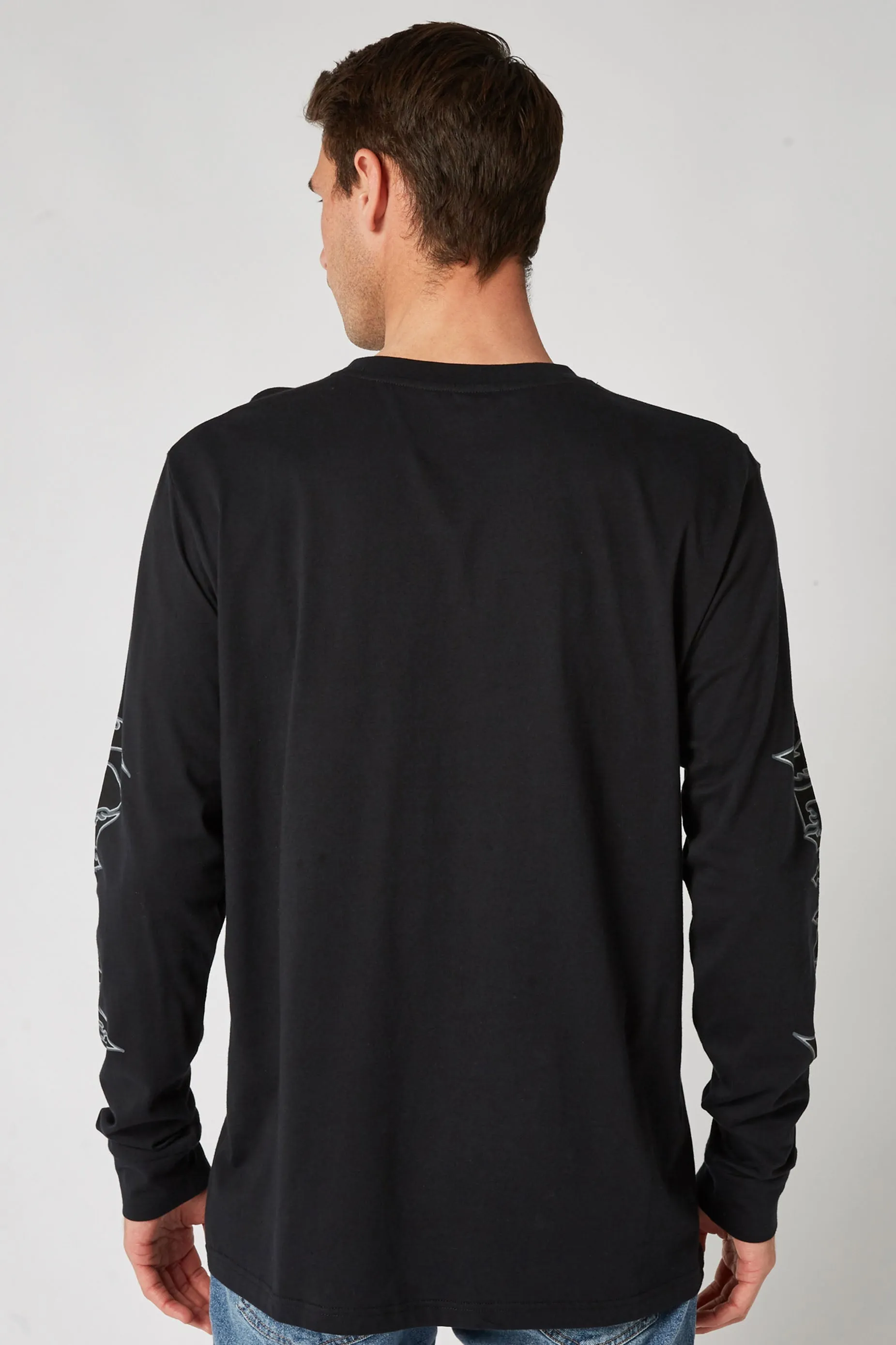 Jetpilot Razor L/S Mens Tee - Black/Black