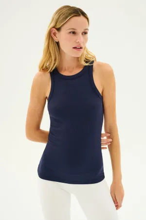Kiki Rib Tank Full Length - Indigo
