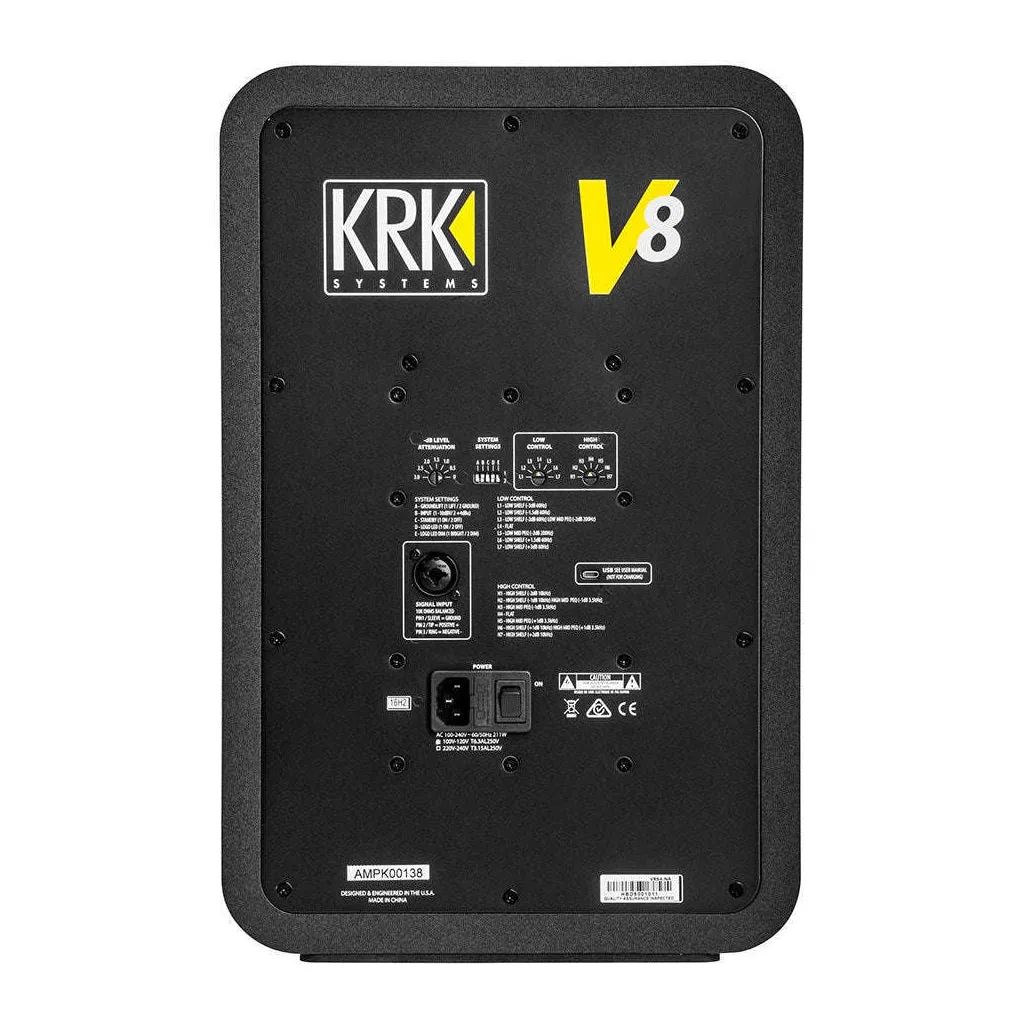 KRK - V8S4 V-Series Studio Monitor 8" 2-Way - Single