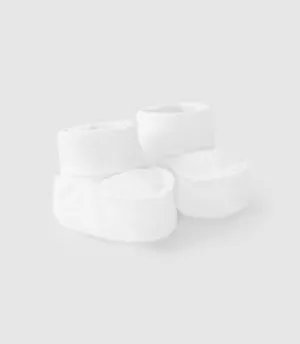Laranjinha Baby Booties- White