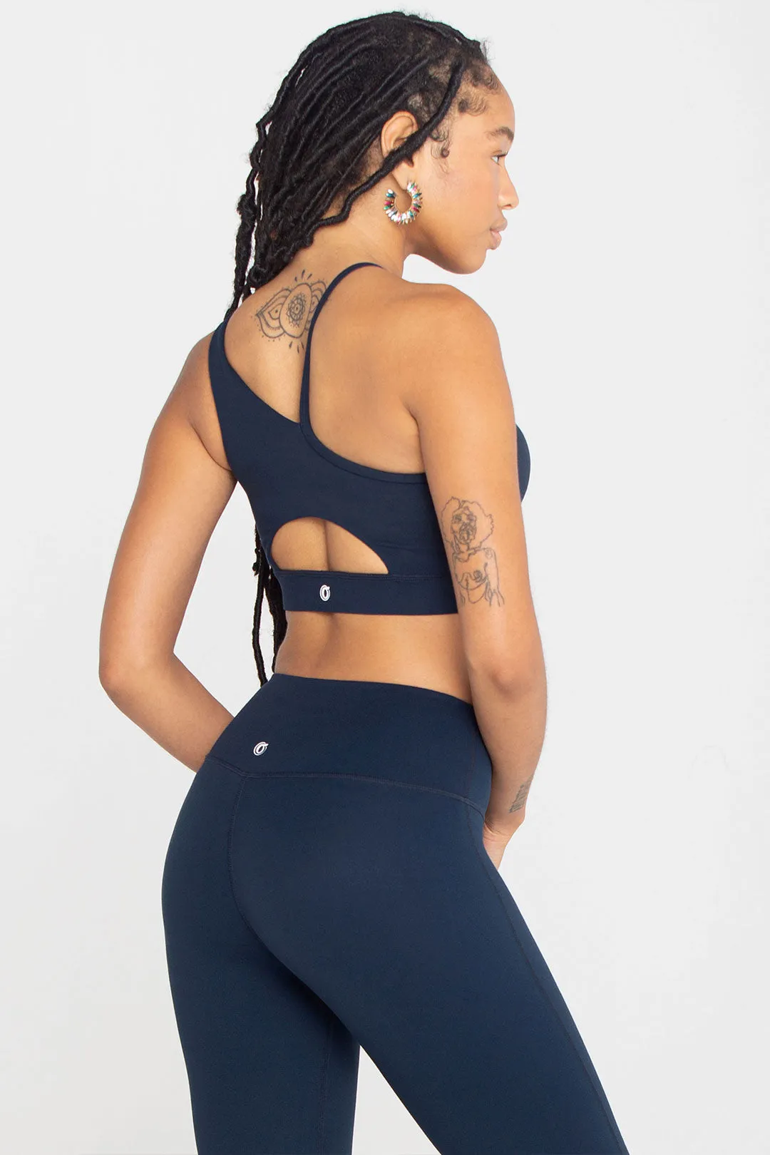 Light-Support One Shoulder Cut Out Hiking Yoga Bra