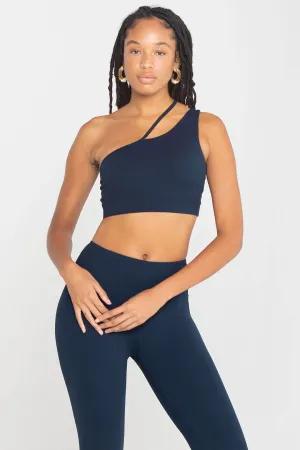 Light-Support One Shoulder Cut Out Hiking Yoga Bra