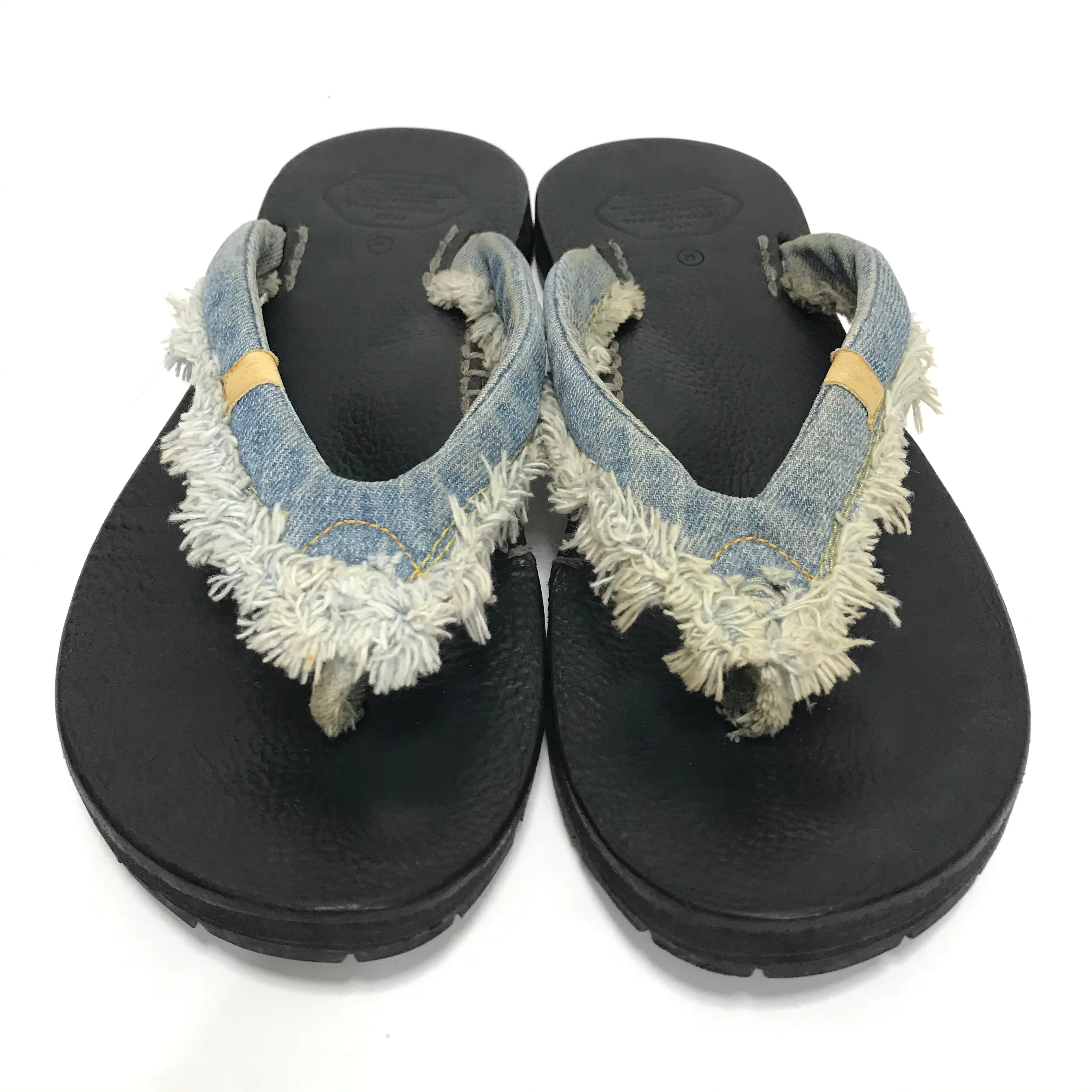 [M] Visvim Lama Sandals Denim Folk Sand