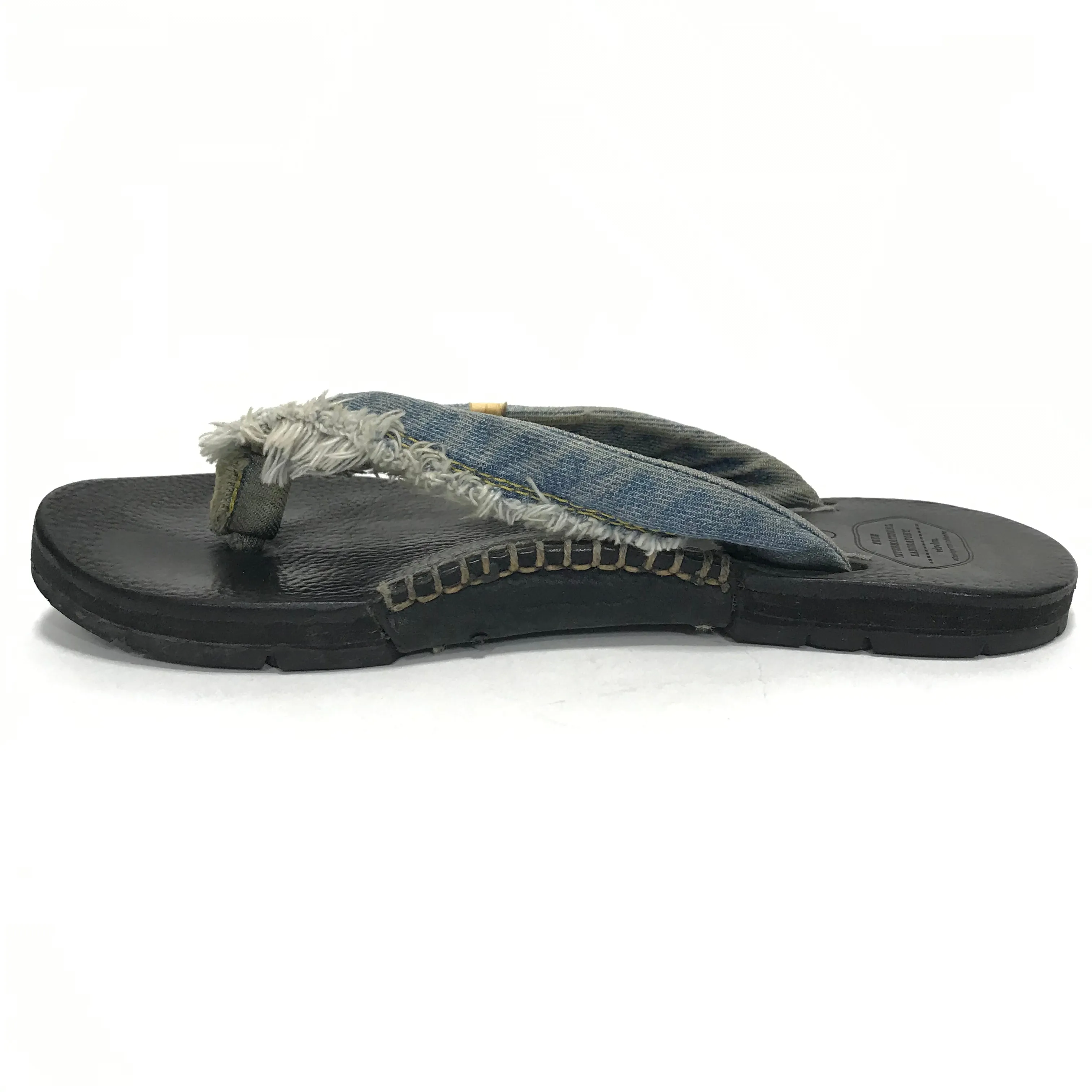 [M] Visvim Lama Sandals Denim Folk Sand