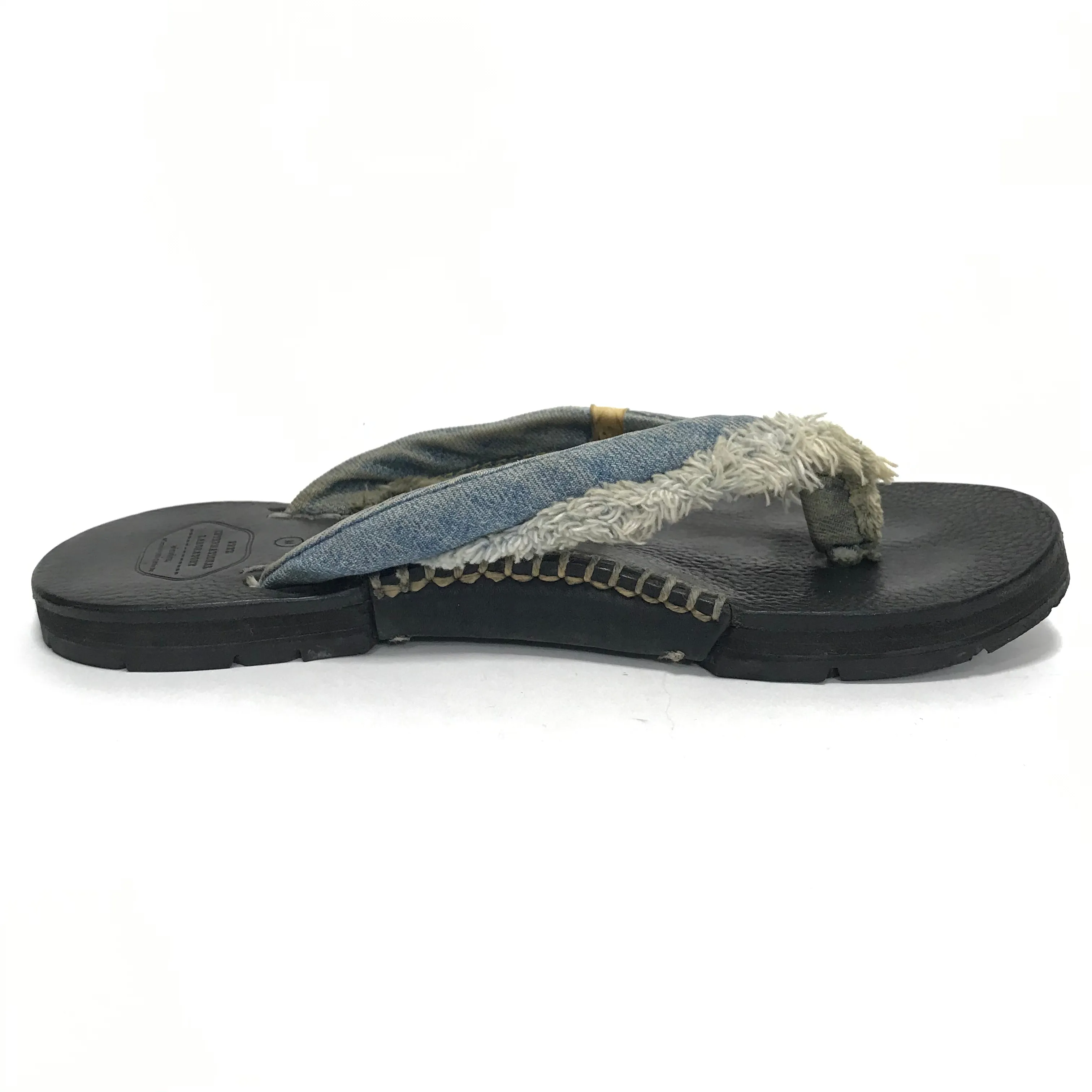 [M] Visvim Lama Sandals Denim Folk Sand