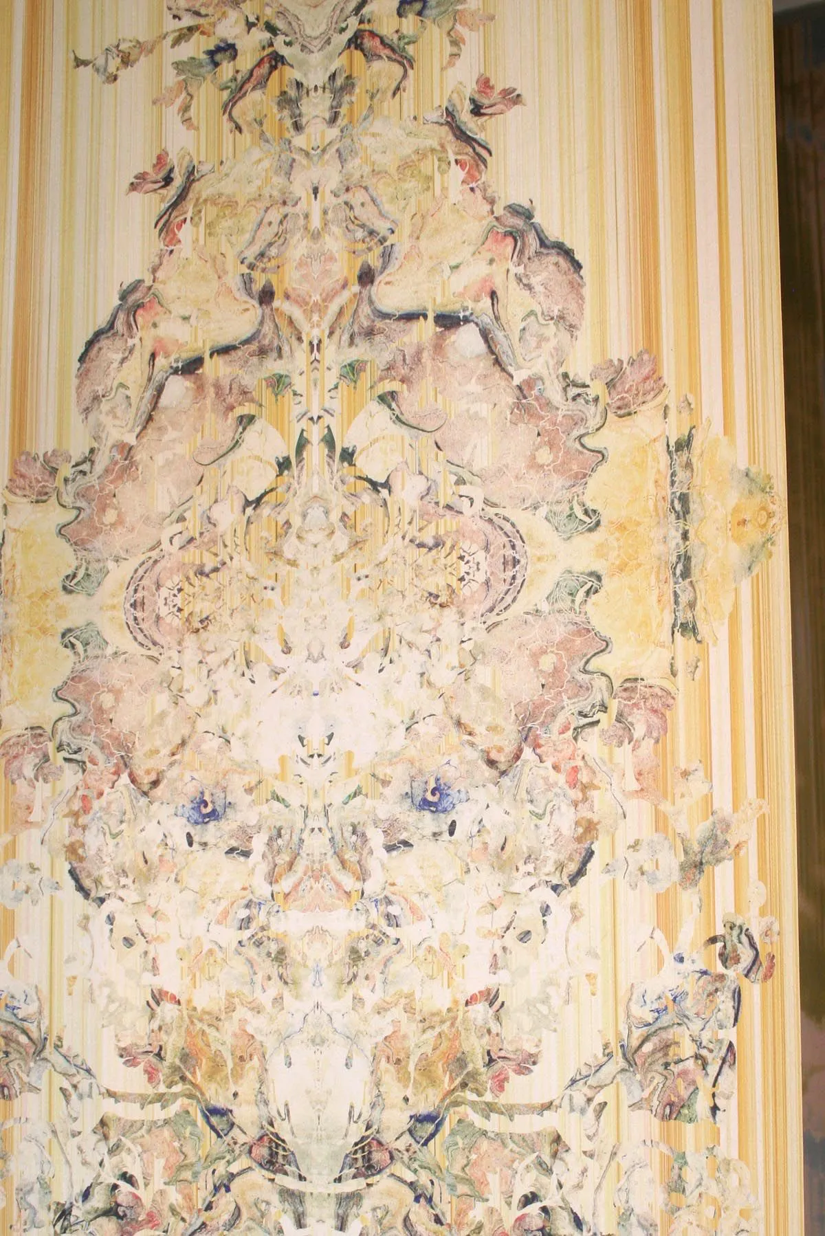 marble damask wallpaper panel