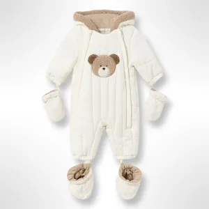 Mayoral Baby Cream Teddy Snowsuit