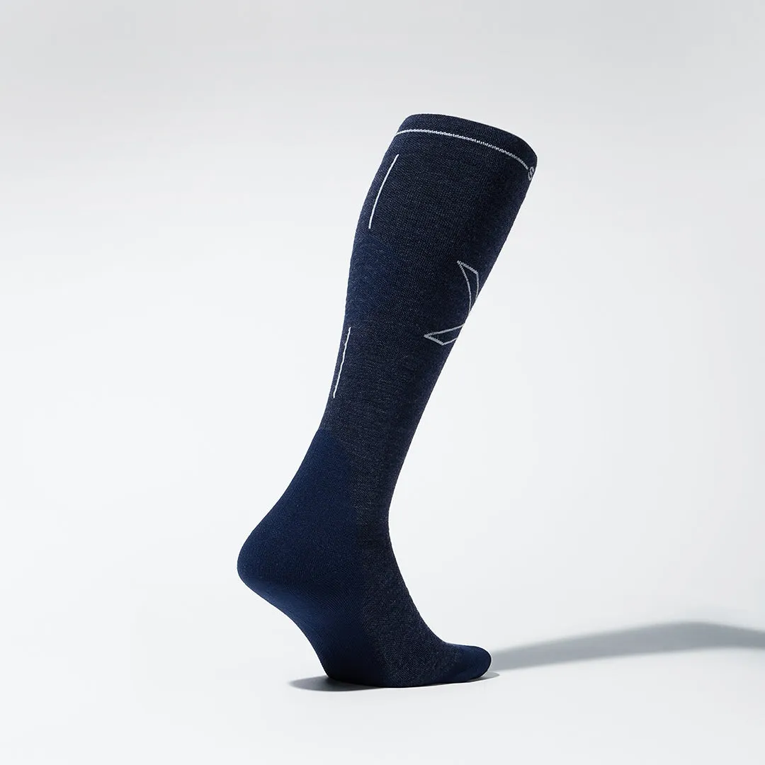 Merino Hiking Socks Women | Blue / Light Grey