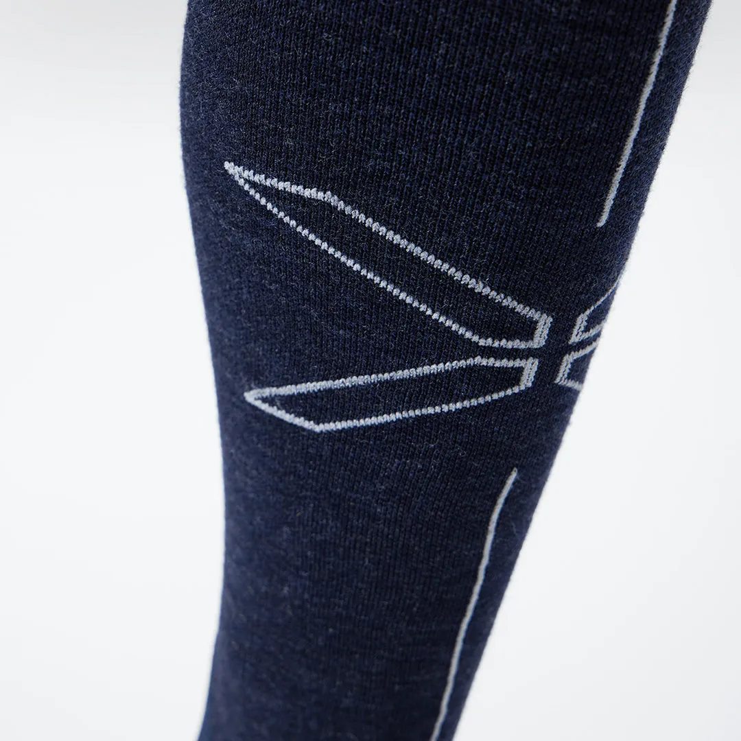 Merino Hiking Socks Women | Blue / Light Grey