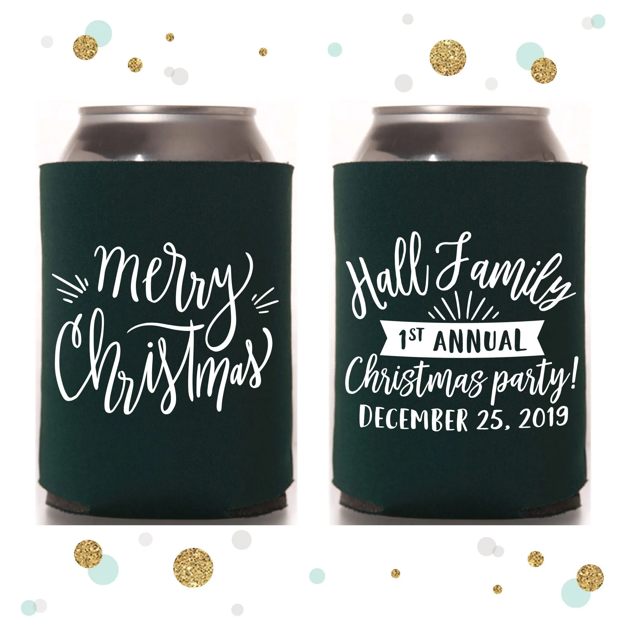 Merry Christmas - Holiday Can Cooler #2R