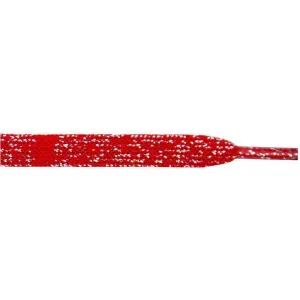 Metallic Flat 3/8" - Red/Silver (1 Pair Pack) Shoelaces