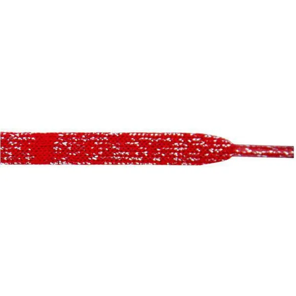 Metallic Flat 3/8" - Red/Silver (1 Pair Pack) Shoelaces