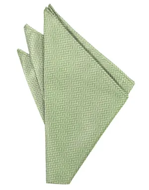 Mint Herringbone Pocket Square