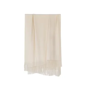 MINTA Collection Large Throw: White Willow